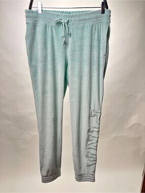 PINK Victoria's Secret Light Aqua Velour Joggers